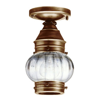 Cageless One Light Flush Mount in Antique Brass (196|2014ABMEDOPT)