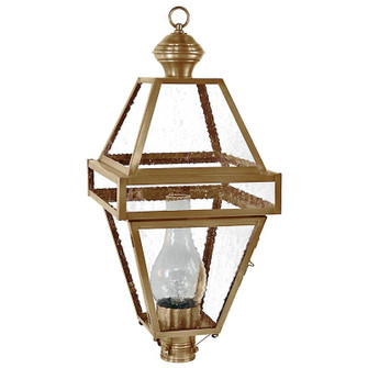 Boston One Light Post Mount in Antique Brass (196|1273ABCIMSMG)