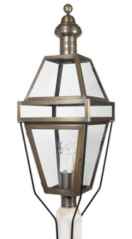 Boston Three Light Post Mount in Antique Brass (196|1253ABLT3CLR)