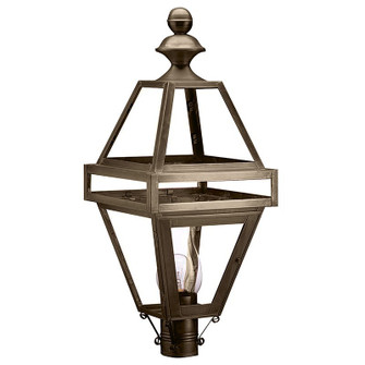 Boston One Light Post Mount in Dark Antique Brass (196|1223DABCIMCLR)