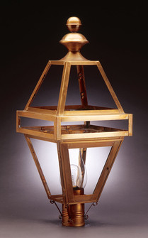 Boston One Light Post Mount in Antique Brass (196|1223ABCIMCLR)