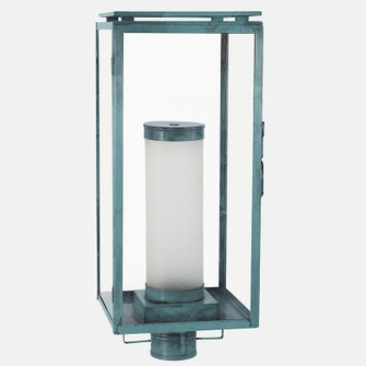 Downtown One Light Post Mount in Verdi Gris (196|11653VGFCYLCLR)