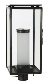 Downtown One Light Post Mount in Dark Brass (196|11653DBFCYLCLR)