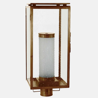 Downtown One Light Post Mount in Antique Brass (196|11653ABFCYLSMG)