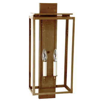 Downtown Two Light Wall Lantern in Antique Brass (196|11651ABLT2CSG)
