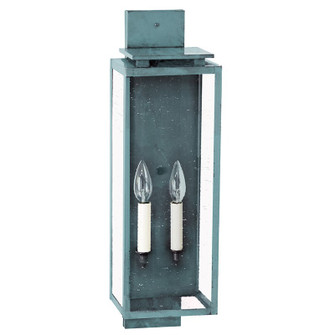 Downtown Two Light Wall Lantern in Verdi Gris (196|11641VGLT2CSG)