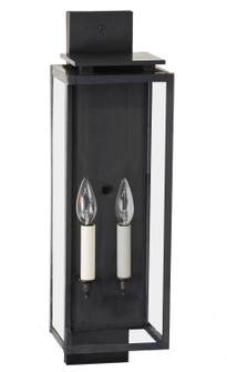 Downtown Two Light Wall Lantern in Dark Brass (196|11641DBLT2CLR)