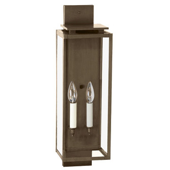 Downtown Two Light Wall Lantern in Dark Antique Brass (196|11641DABLT2CLR)