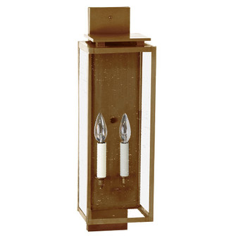 Downtown Two Light Wall Lantern in Antique Brass (196|11641ABLT2CSG)