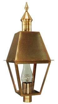Boston One Light Post Mount in Antique Brass (196|1133ABCIMCLR)