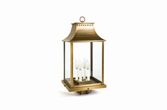 Rockland Four Light Post Mount in Antique Brass (196|11333ABLT4CLR)