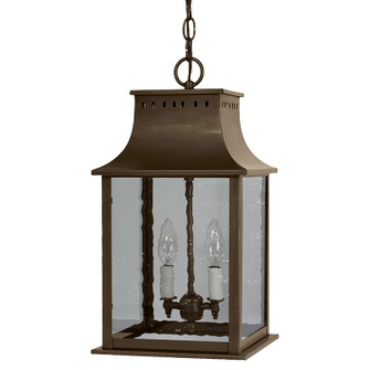 Rockland Two Light Hanging Lantern in Dark Antique Brass (196|11322DABLT2CSG)