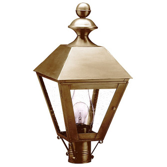 Boston One Light Post Mount in Antique Brass (196|1123ABCIMCSG)