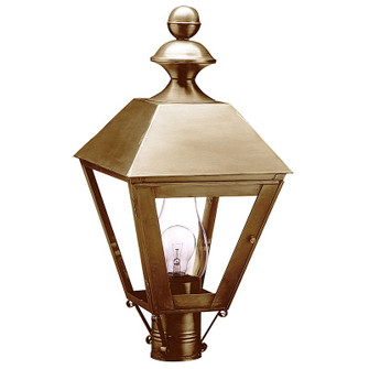 Boston One Light Post Mount in Antique Brass (196|1123ABCIMCLR)