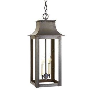 Coplin Two Light Hanging Lantern in Dark Brass (196|11232DBLT2CLR)