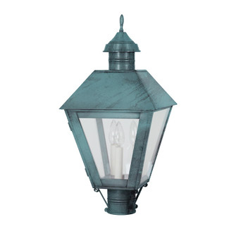 Boston Three Light Post Mount in Verdi Gris (196|1113VGLT3FST)