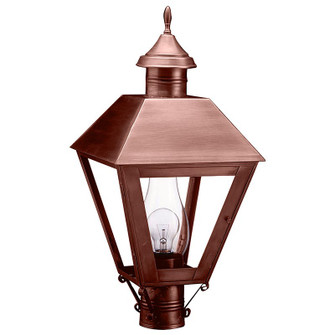 Boston One Light Post Mount in Antique Copper (196|1113ACCIMCLR)