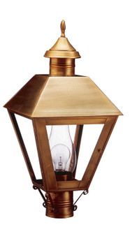 Boston One Light Post Mount in Antique Brass (196|1113ABCIMCLR)