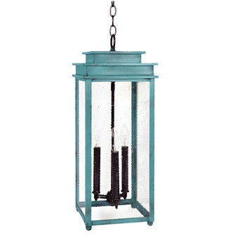 Ellis Three Light Hanging Lantern in Verdi Gris (196|10742VGLT3SMG)