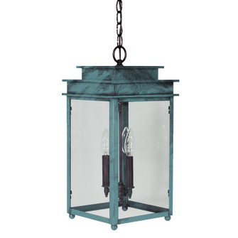 Ellis Three Light Hanging Lantern in Verdi Gris (196|10722VGLT3CLR)