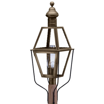 Boston One Light Post Mount in Dark Antique Brass (196|1043DABCIMCSG)