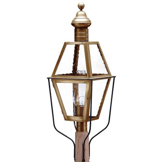 Boston One Light Post Mount in Antique Brass (196|1043ABCIMSMG)