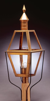 Boston One Light Post Mount in Antique Brass (196|1033ABCIMCLR)