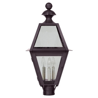 Boston Three Light Post Mount in Dark Brass (196|1023DBLT3SMG)