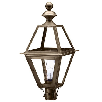 Boston One Light Post Mount in Dark Antique Brass (196|1023DABCIMCLR)