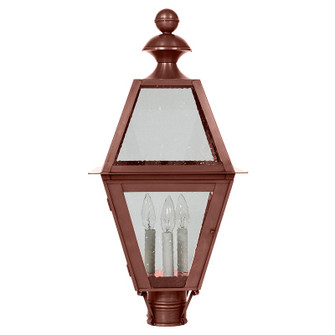 Boston Three Light Post Mount in Antique Copper (196|1023ACLT3SMG)