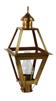 Boston One Light Post Mount in Antique Brass (196|1013ABCIMCLR)