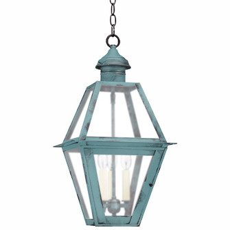 Boston Three Light Hanging Lantern in Verdi Gris (196|1012VGLT3FST)