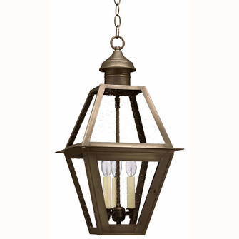 Boston Three Light Hanging Lantern in Dark Antique Brass (196|1012DABLT3CSG)