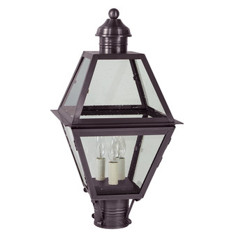 Boston Three Light Post Mount in Dark Brass (196|1003DBLT3CSG)