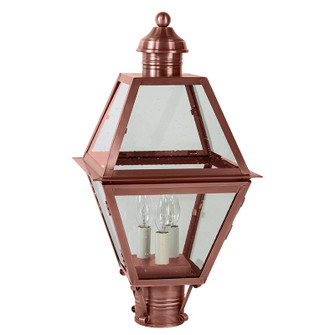 Boston Three Light Post Mount in Antique Copper (196|1003ACLT3CSG)