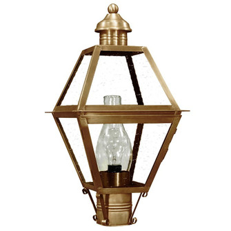 Boston One Light Post Mount in Antique Brass (196|1003ABCIMCSG)