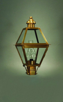 Boston One Light Post Mount in Antique Brass (196|1003ABCIMCLR)