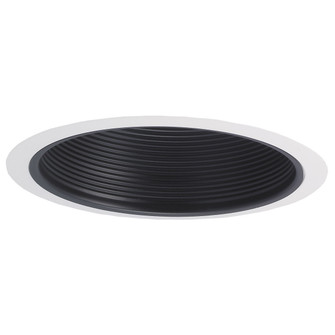Rec Inc 6'' Trim 6'' Stepped Baffle W/ Plastic Ring in Black (167|NTM40)