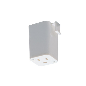 Track Syst & Comp-1 Cir Outlet Adaptor, 1 Or 2 Circuit Track, J-Style in White (167|NT327WJ)