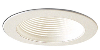 Rec Inc 4'' Trim 4'' Stepped Phenolic Baffle Trim W/ Plastic Ring in White (167|NS40P)