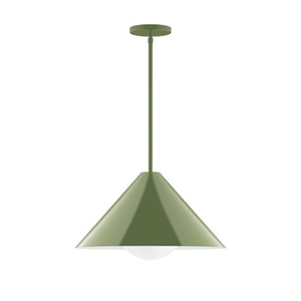 Pinnacle One Light Pendant in Fern Green (518|STG423G1522)