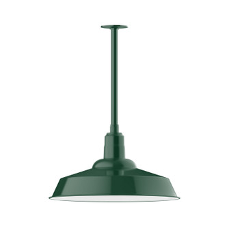 Warehouse One Light Pendant in Forest Green (518|STB18642T36)