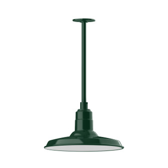 Warehouse One Light Pendant in Forest Green (518|STA18342H36)