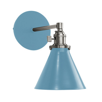 Uno One Light Wall Sconce in Light Blue w/Brushed Nickel (518|SCM4055496)