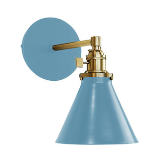 Uno One Light Wall Sconce in Light Blue w/Brushed Brass (518|SCM4055491)