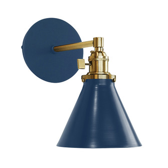 Uno One Light Wall Sconce in Navy w/Brushed Brass (518|SCM4055091)