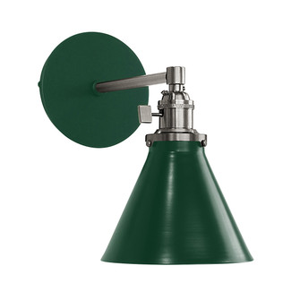 Uno One Light Wall Sconce in Forest Green w/Brushed Nickel (518|SCM4054296)