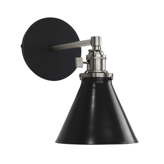 Uno One Light Wall Sconce in Black with Brushed Nickel (518|SCM4054196)