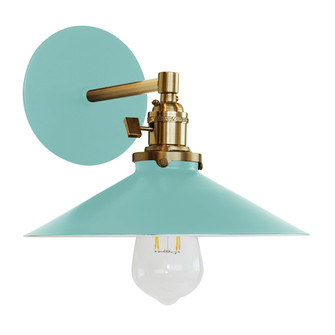 Uno One Light Wall Sconce in Sea Green w/Brushed Brass (518|SCM4044891)