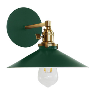 Uno One Light Wall Sconce in Forest Green w/Brushed Brass (518|SCM4044291)